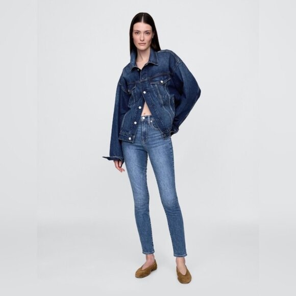 Gap High Rise Tall True Skinny Sculpting Light Wash Stretch Jeans 33 - Picture 1 of 9